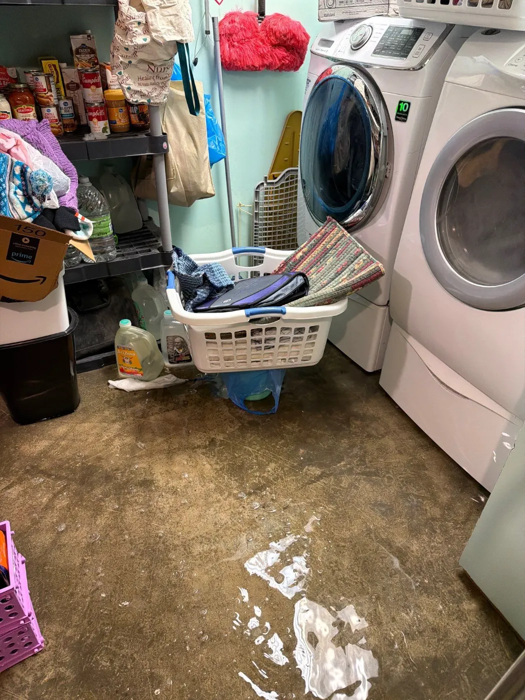 Thermal imaging during water damage assessment in Hayden Run residence